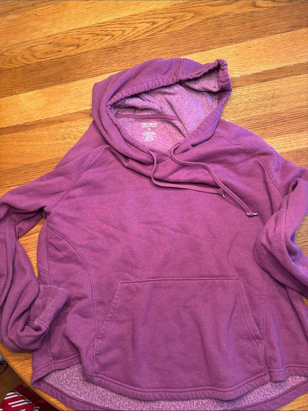 tek gear women's purple pullover hoodie sweater